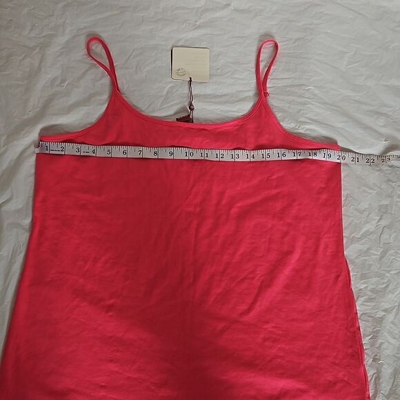 Olsen Europe Ladies Organic Cotton Spaghetti Tank Top Large/ 14 Hot Pink - Picture 8 of 16